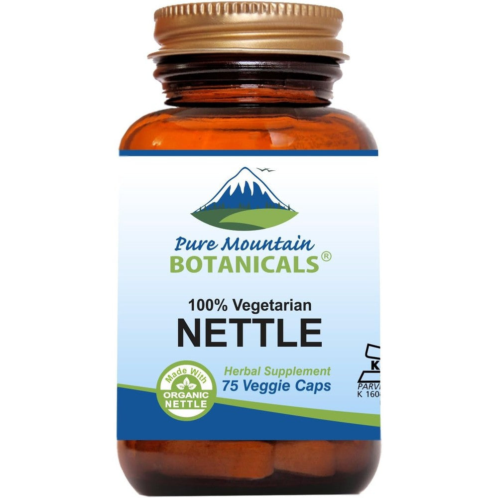 Pure Mountain Botanicals Stinging Nettle Leaf capsules bottle front view