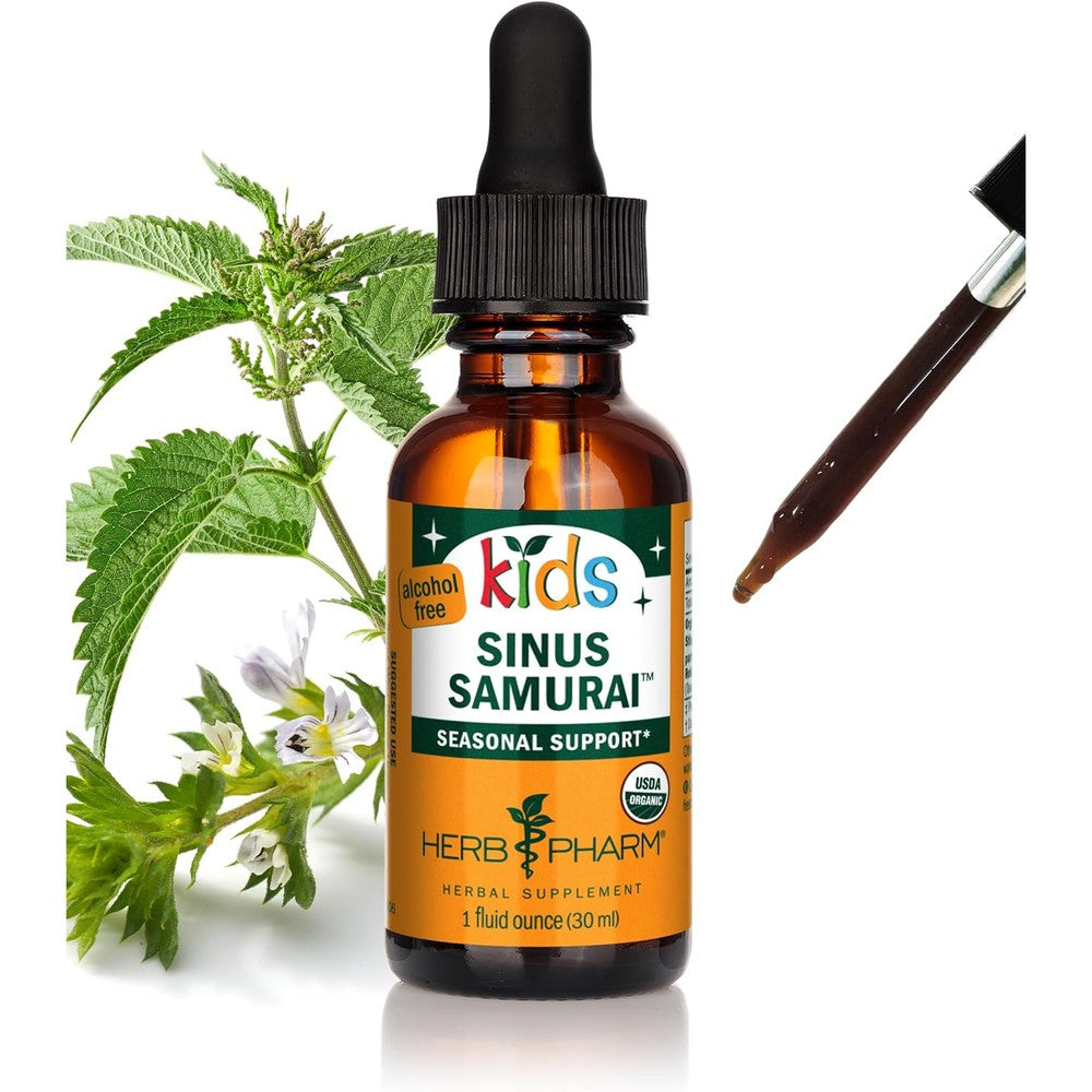 Herb Pharm Kids Sinus Samurai bottle front view