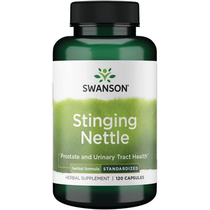 Swanson Stinging Nettle Leaf and Root 120 capsules bottle front view