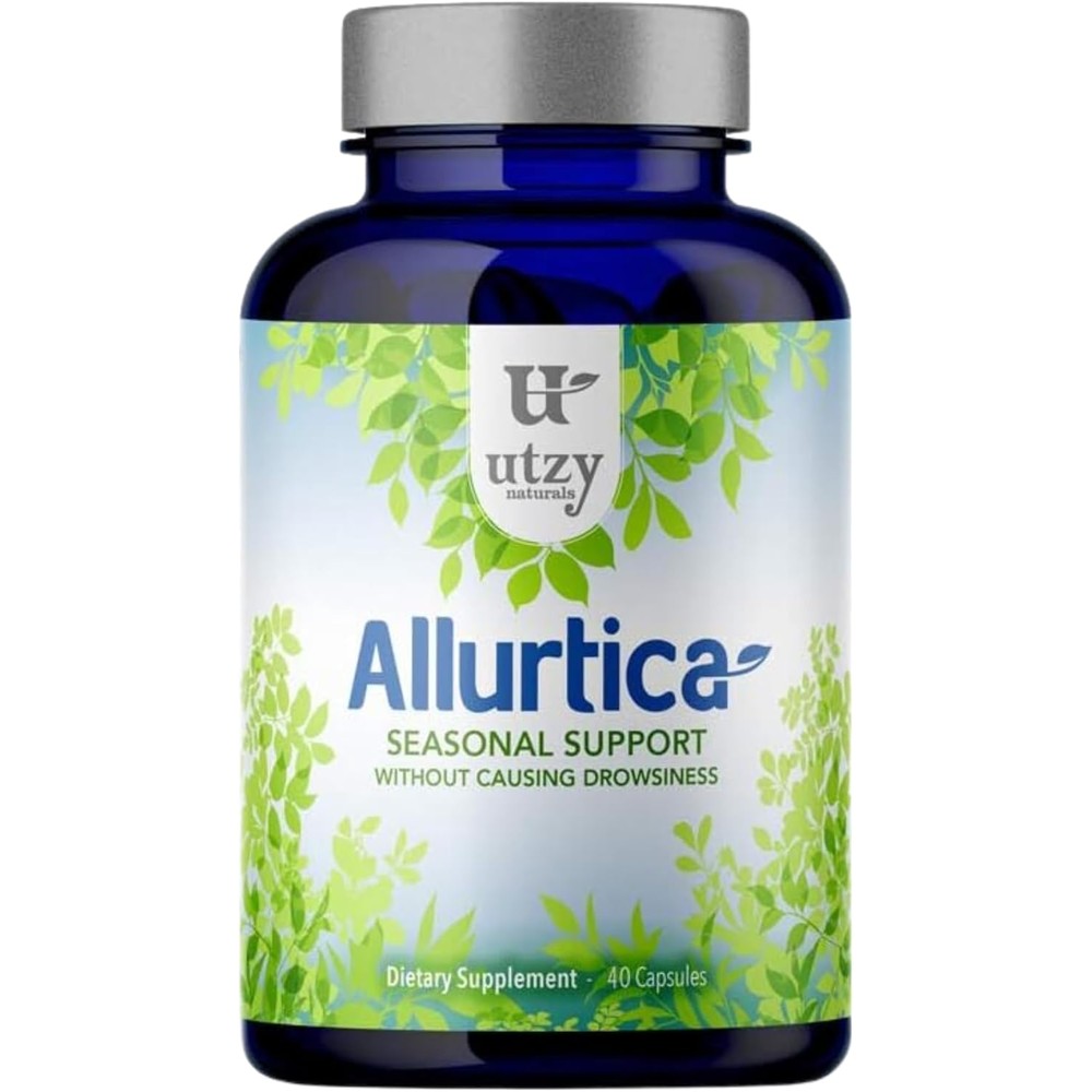 Utzy Naturals Allurtica sinus and respiratory support supplement front view