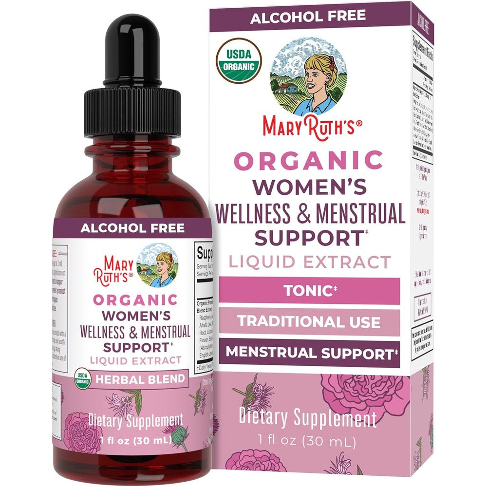 MaryRuth Organics Women's Wellness liquid drops bottle front view for hormonal balance
