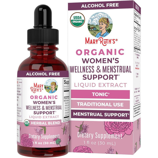 MaryRuth Organics Women's Wellness liquid drops bottle front view for hormonal balance