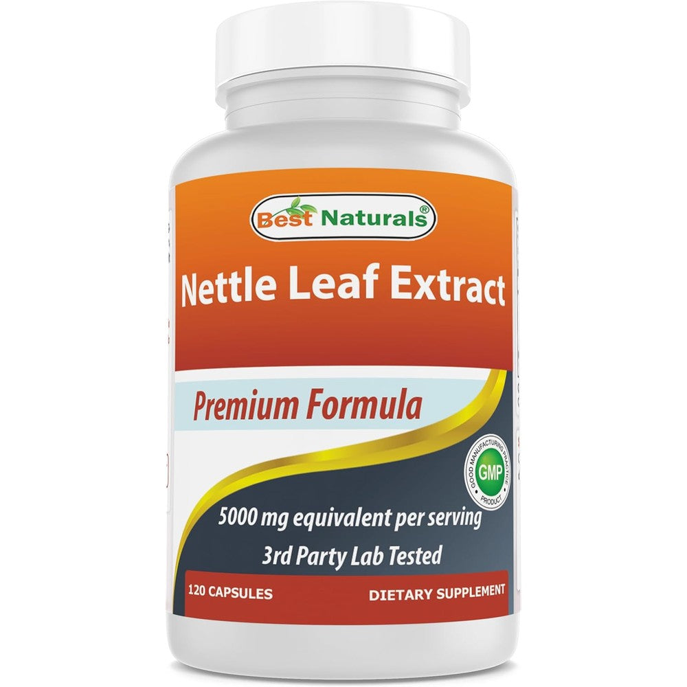 Best Naturals Nettle Leaf Extract 5000 mg 120 capsules front bottle view