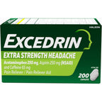 Excedrin Extra Strength bottle front view for headache relief