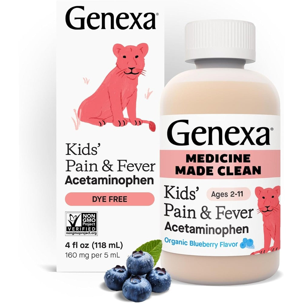 Genexa Children's Clean Acetaminophen 4 Fluid Ounce bottle front view