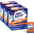 Alka-Seltzer Hangover Relief 60 count pack front view for headache relief.