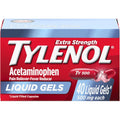 Tylenol Extra Strength Liquid Gels 40 count front box view for fast pain relief.