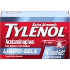 Tylenol Extra Strength Liquid Gels 40 count front box view for fast pain relief.