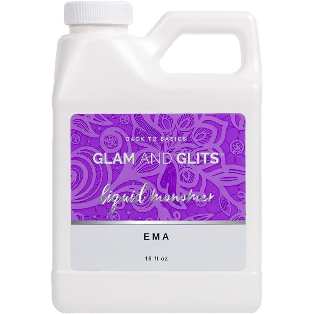 Glam and Glits Back to Basics EMA Liquid Monomer sixteen ounce front bottle view