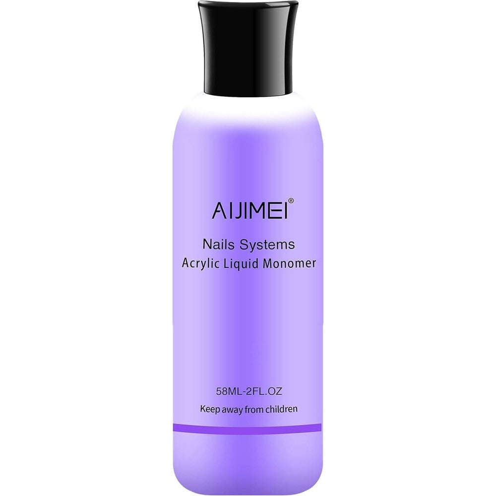 AIJIMEI acrylic monomer liquid 58ml front view bottle for salon nail extensions