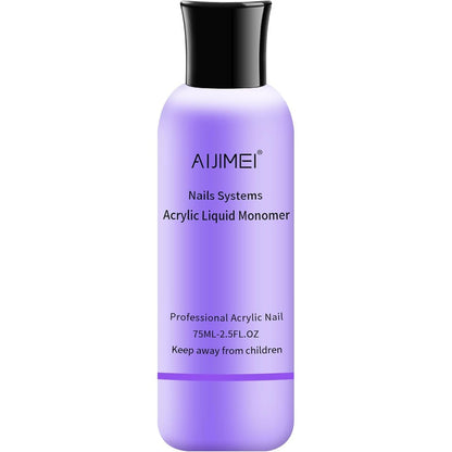 AIJIMEI Acrylic Nail Liquid Monomer front view bottle for salon extensions
