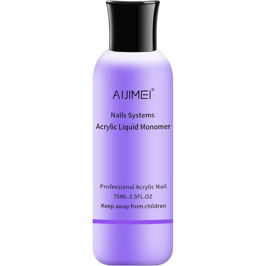 AIJIMEI Acrylic Nail Liquid Monomer front view bottle for salon extensions