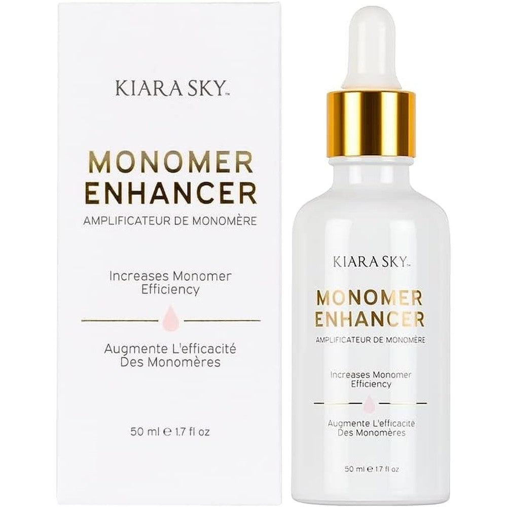 Kiara Sky Monomer Enhancer 1.7 Fluid Ounce front view bottle for professional acrylic nails.