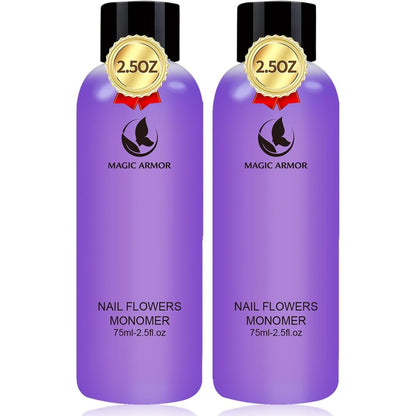 MAGIC ARMOR acrylic liquid monomer front view bottle for salon extensions.