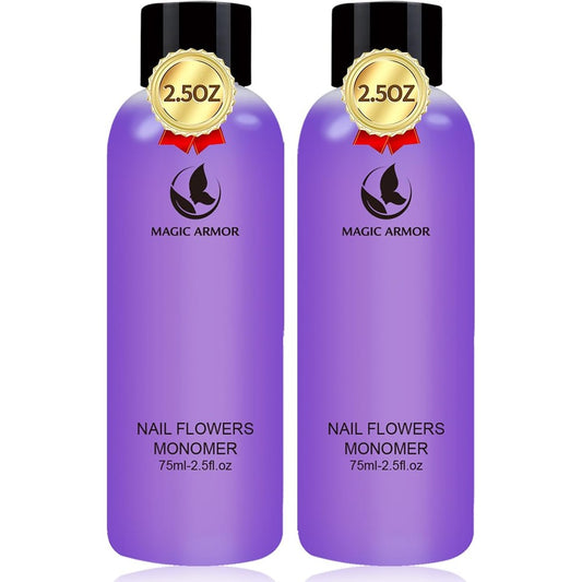MAGIC ARMOR acrylic liquid monomer front view bottle for salon extensions.