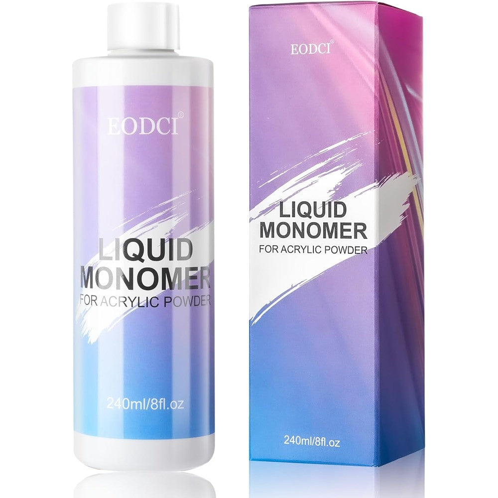 EODCI Monomer Acrylic Nail Liquid front view bottle for salon extension applications.