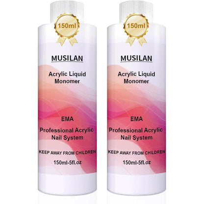 MUSILAN monomer acrylic nail liquid professional three hundred milliliters front view bottle