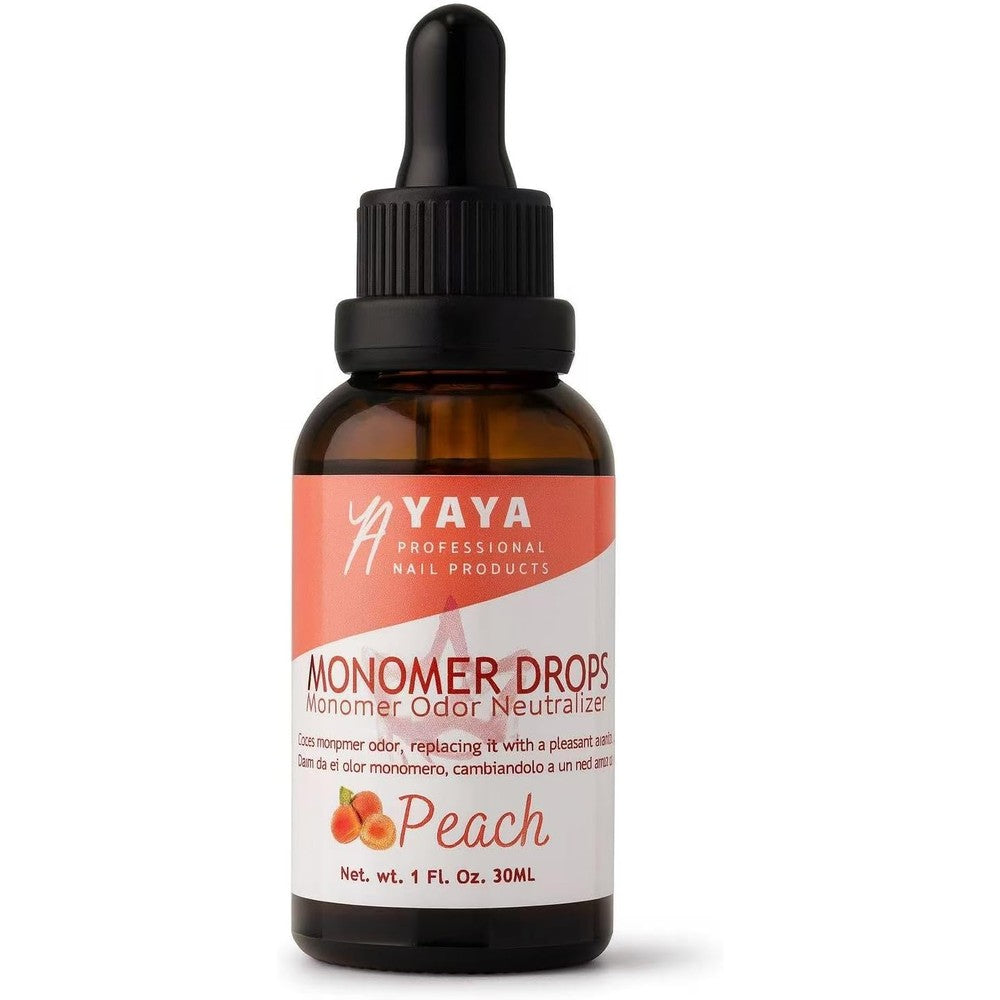 YAYA NAILS Monomer Drops 30ml front view bottle for salon odor control