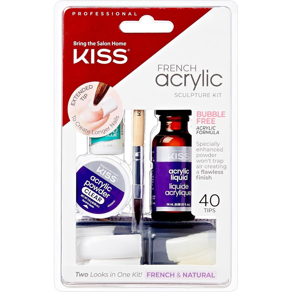 Kiss French Acrylic False Nails Sculpture Kit front view