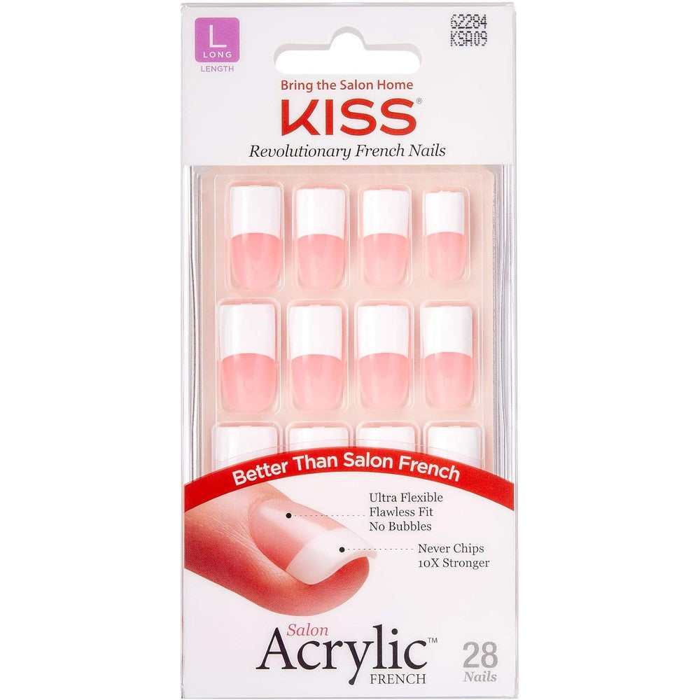 Kiss Salon Acrylic French Kit Team Player front packaging view