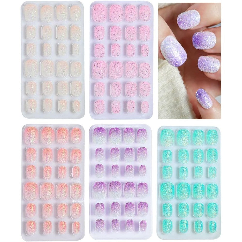 Pumkryth 120 pieces kids press on nails set front view
