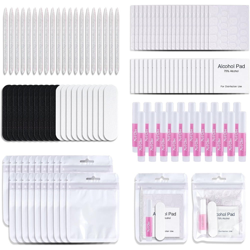 Inog press on nail tool kit front view with manicure essentials