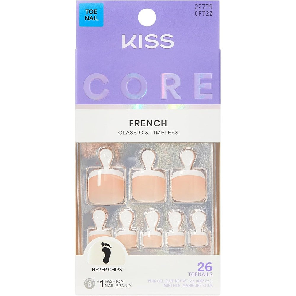 Kiss Core Two of a Kind press on toenails front packaging view