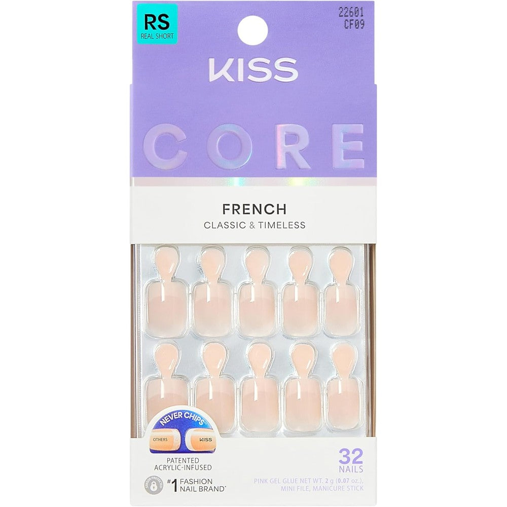 Kiss Core Press On Nails Your Moment Pink Front View
