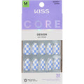 KISS Core press on nails credit blue front packaging view