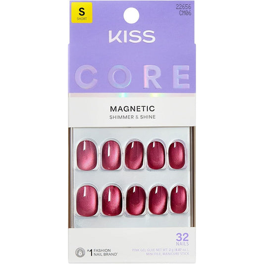 Kiss Core Flaming Purple press on nails front view