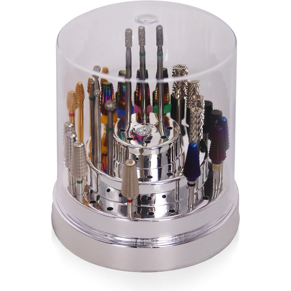 Pana round cake tier nail drill bit holder front view