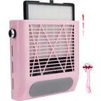 CoFashion nail dust collector front view showing pink ergonomic design and power control knob