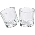 Fiezkaa clear nail dappen dish glass cup set front view showing two crystal bowls