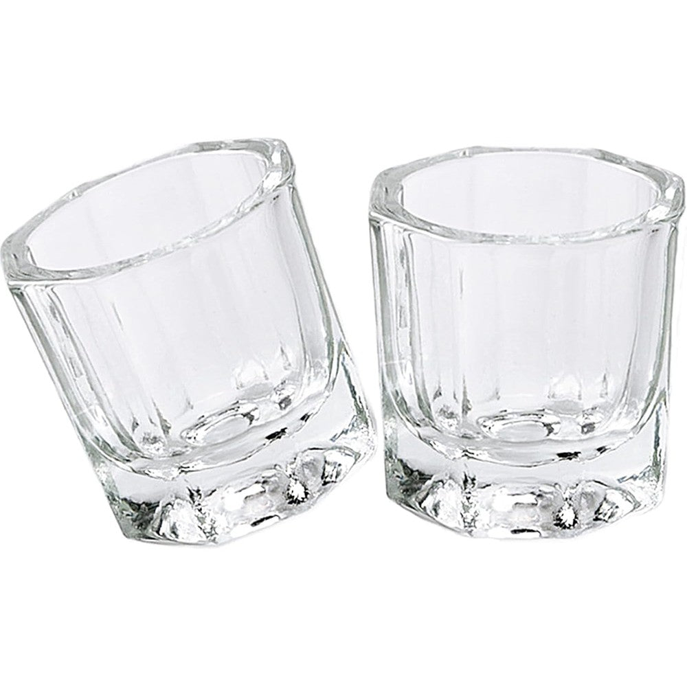 Fiezkaa 2 Pcs Clear Nail Dappen Dish set front view