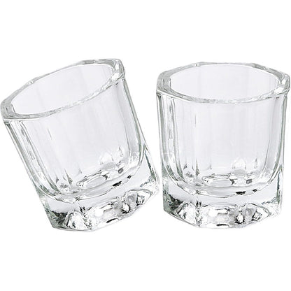 Fiezkaa 2 Pcs Clear Nail Dappen Dish set front view