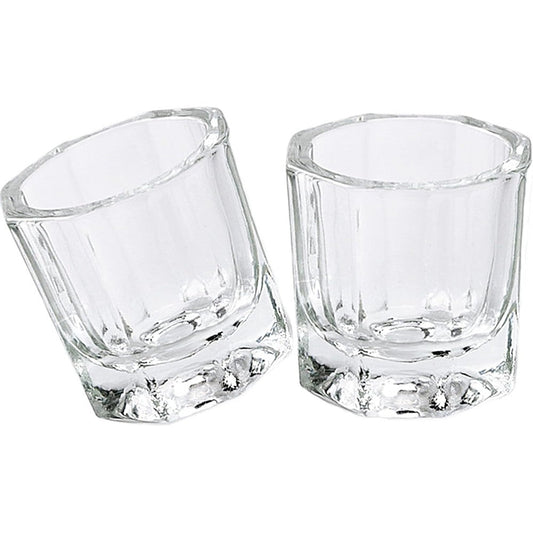 Fiezkaa 2 Pcs Clear Nail Dappen Dish set front view