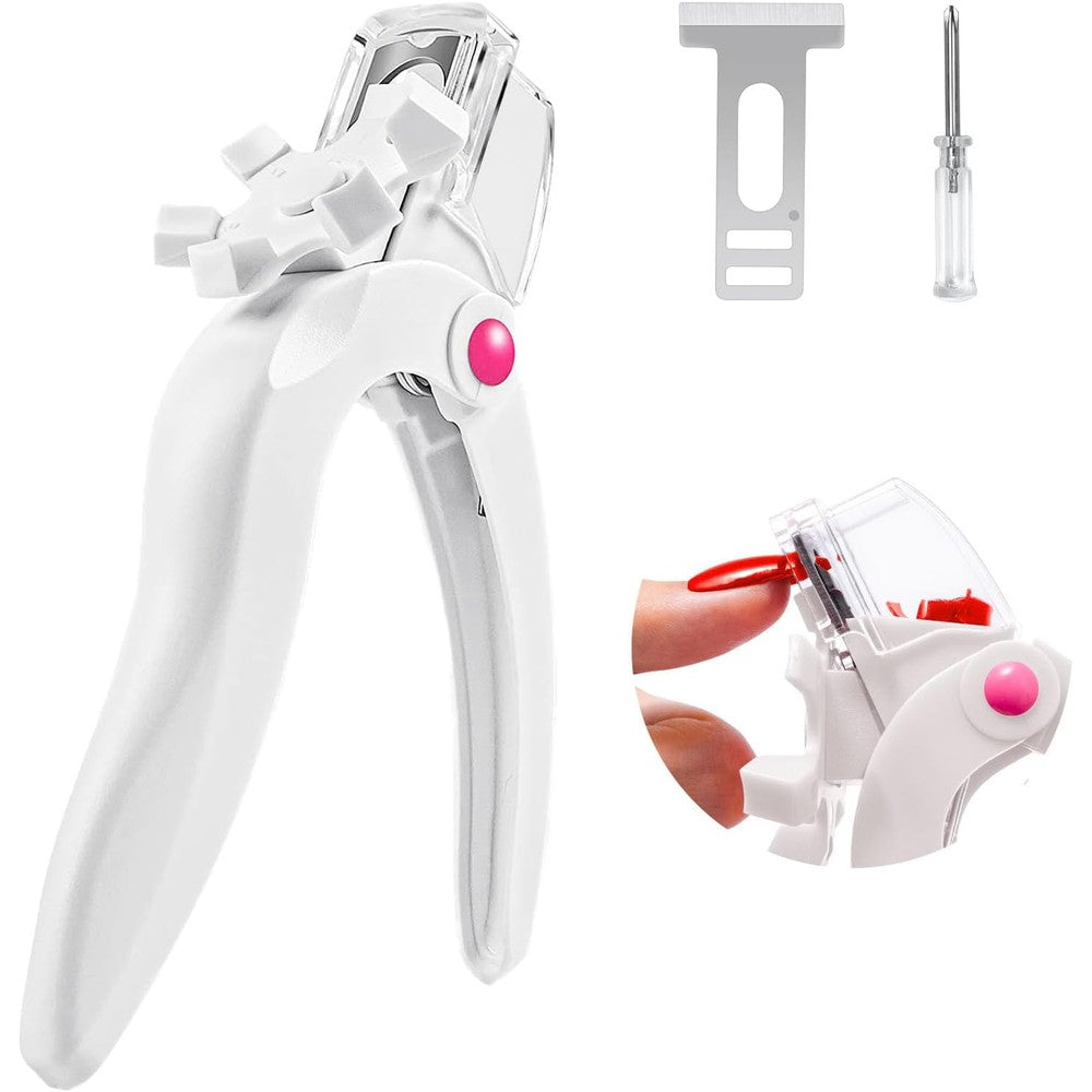 MelodySusie professional white acrylic nail clippers front view