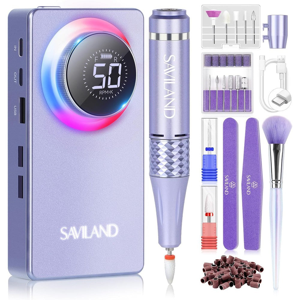 Saviland 50000 RPM Professional Nail Drill front view