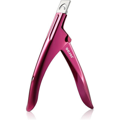 BEZOX Sharp Blade Acrylic Nail Clipper in rose red front view