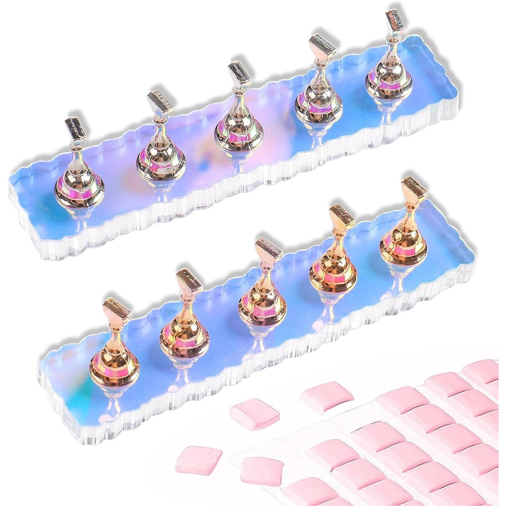 Angnya 2 set aurora nail stand front view for painting