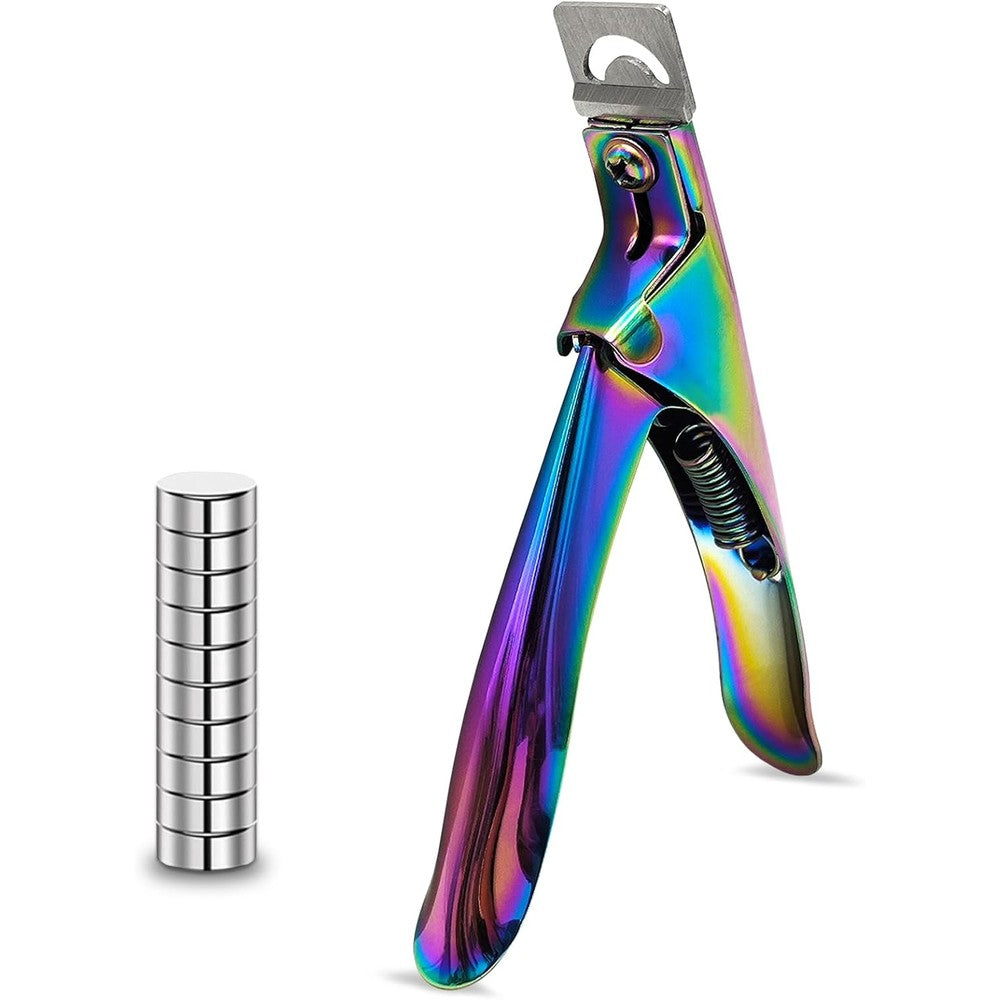Scartink acrylic nail cutter rainbow front view