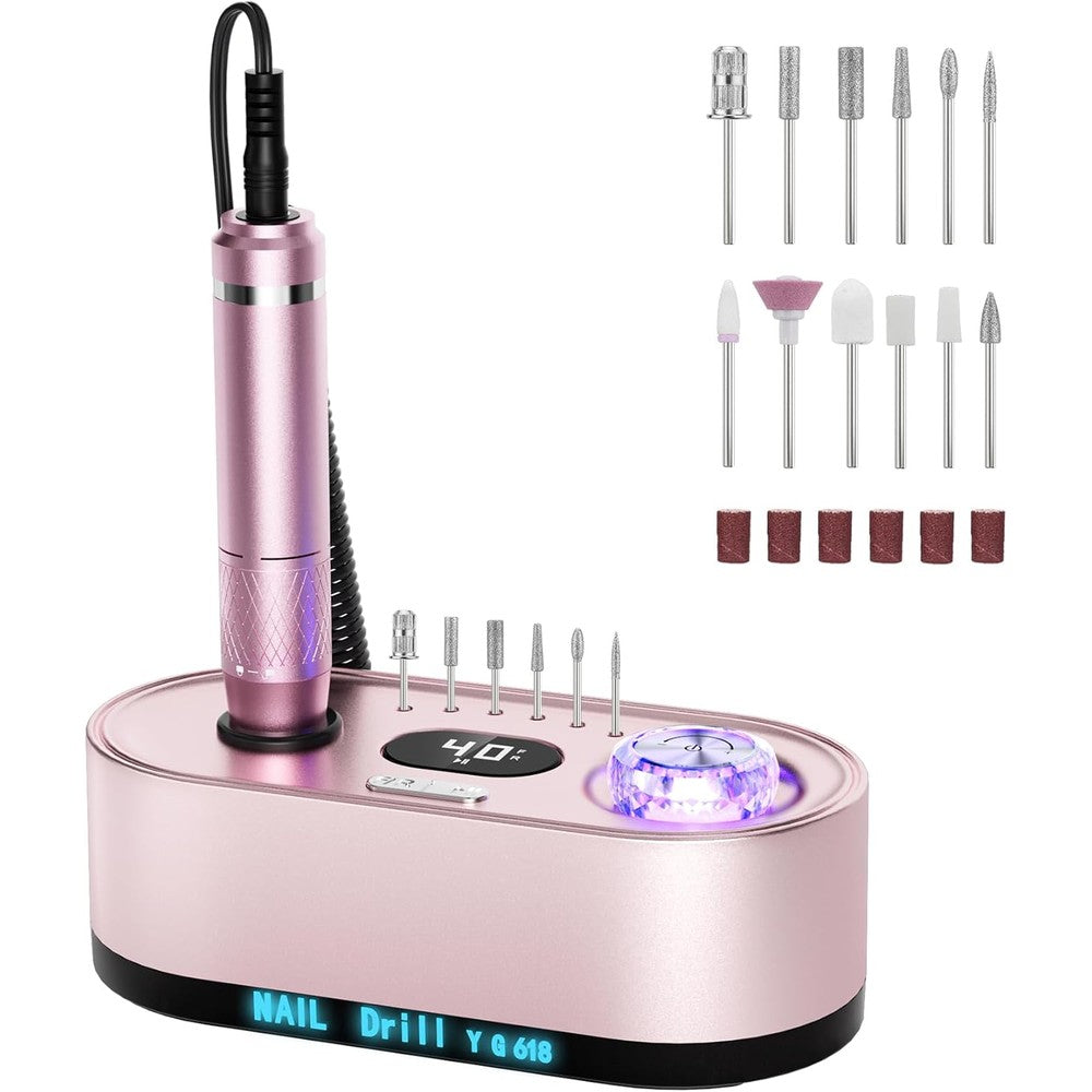Josgloi 40000 RPM electric nail drill kit front view