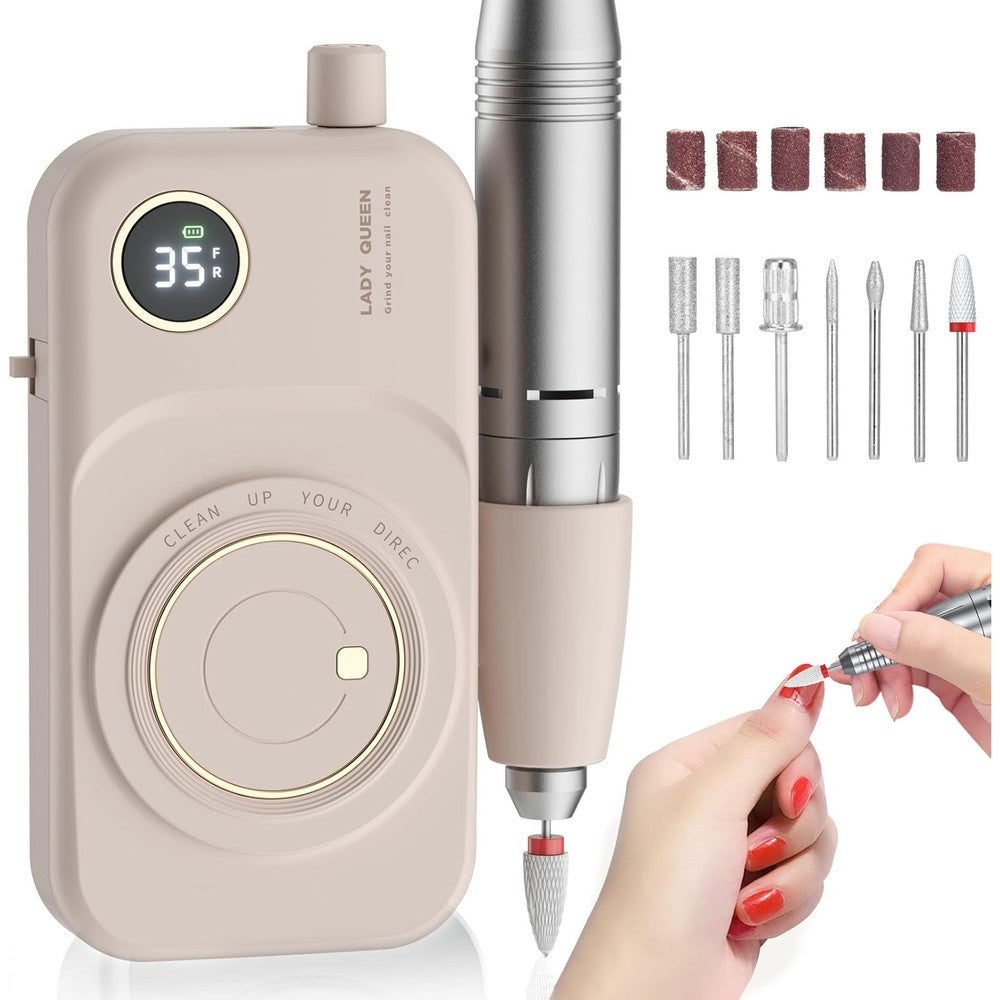 Mugle Portable Nail Drill machine front view pink color
