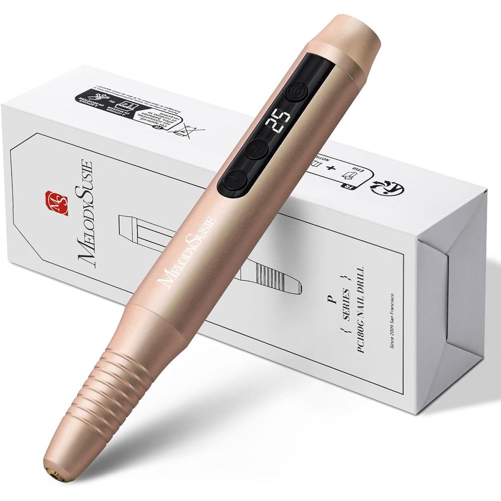 MelodySusie PC180G Pen-Shaped Portable Cordless Nail Drill 25000 RPM Electric File For Manicure And Acrylic Gel Nail Care - Image 1