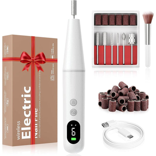 Ccigedy cordless electric nail drill kit front view
