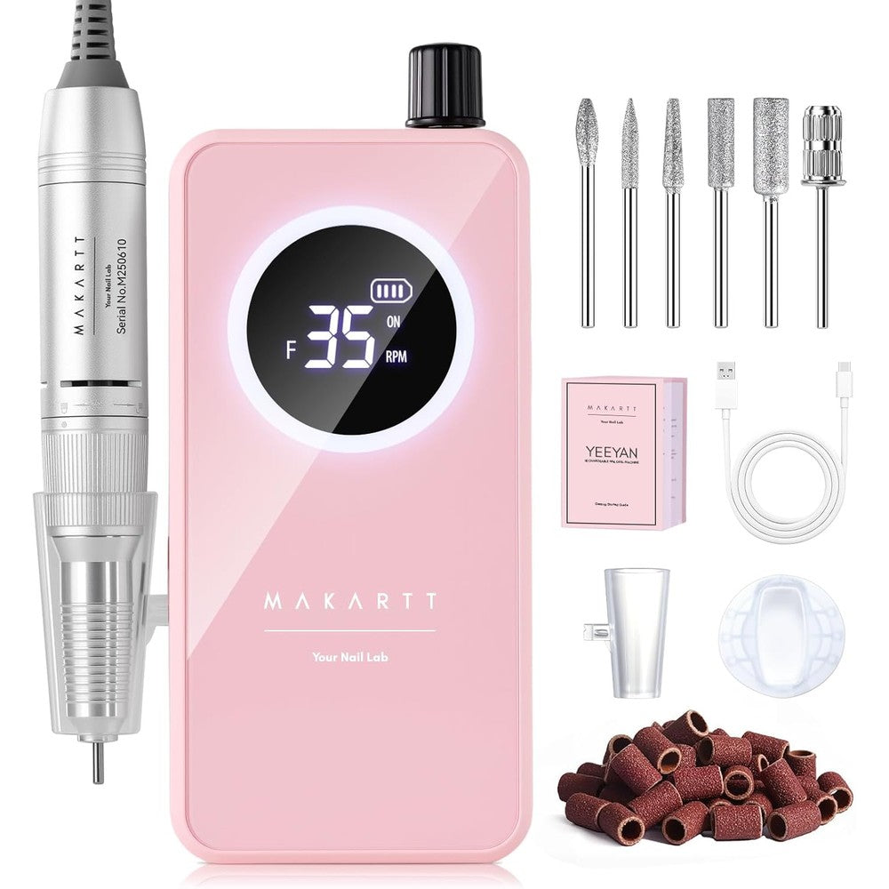 Makartt Yeeyan rechargeable nail drill pink front view