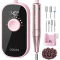 Coslus professional electric nail drill front view in pink