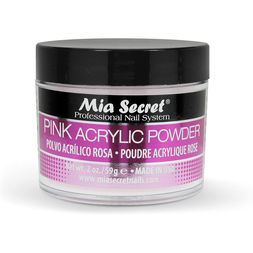 Mia Secret Professional Acrylic Nail System Pink Acrylic Powder front view bottle.
