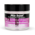 Mia Secret pink acrylic powder jar front view professional nail system