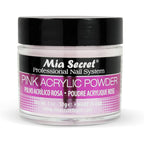 Mia Secret pink acrylic powder jar front view professional nail system
